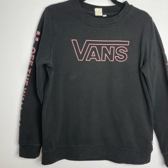 VANS graphic black logo crewneck sweatshirt - Picture 2 of 10